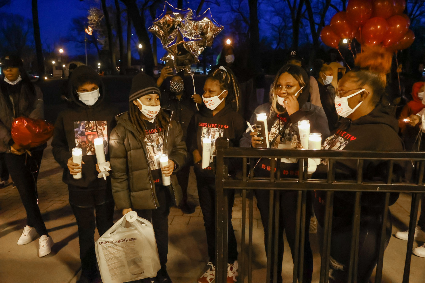 Balloon release honoring former Griffith basketball player Tyree Riley